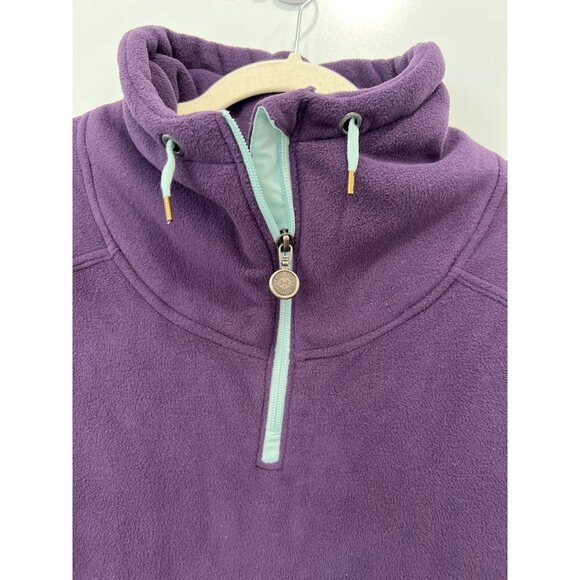 Under Armour Performance Half Zip Fleece Pullover Women XL Mock Neck Purple Cozy - Picture 3 of 8